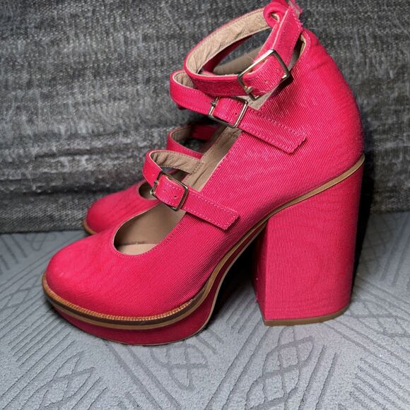 Stylish Pink Women's Platform Heels - Picture 3 of 7
